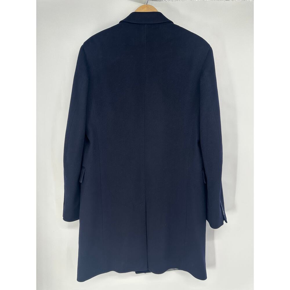 Saks Fifth Avenue Men’s Overcoat Loro Piana Wool Cashmere Coat 40L Navy Blue - Picture 6 of 14
